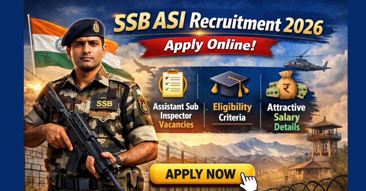 SSB ASI Recruitment 2026 Apply Online | Assistant Sub Inspector Vacancy, Eligibility, Salary